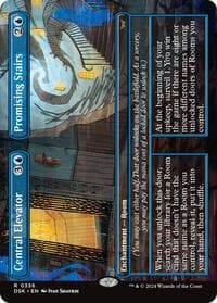 Central Elevator // Promising Stairs (Borderless) from Duskmourn: House of Horror