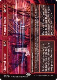 Charred Foyer // Warped Space (Borderless) from Duskmourn: House of Horror