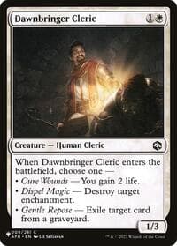 Dawnbringer Cleric from The List Reprints