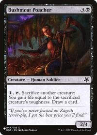 Bushmeat Poacher from The List Reprints