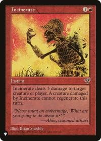 Incinerate from The List Reprints