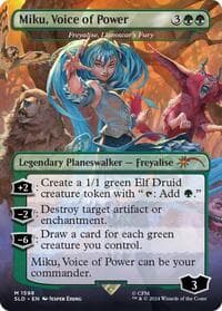 Miku, Voice of Power - Freyalise, Llanowar's Fury from Secret Lair Drop Series