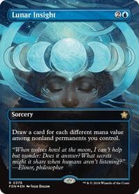 Lunar Insight (Borderless) (Mana Foil) from Foundations