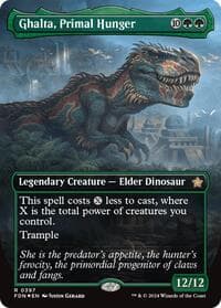 Ghalta, Primal Hunger (Borderless) (Mana Foil) from Foundations