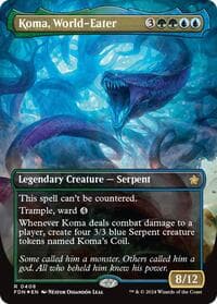 Koma, World-Eater (Borderless) (Mana Foil) from Foundations