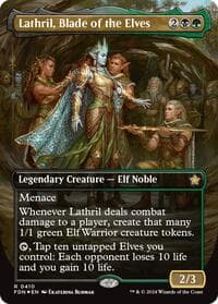 Lathril, Blade of the Elves (Borderless) (Mana Foil) from Foundations