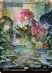 Llanowar Elves (Showcase) (Fracture Foil) from Foundations