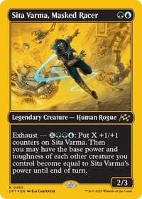 Sita Varma, Masked Racer (First-Place Foil) from Aetherdrift