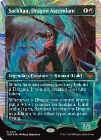 Sarkhan, Dragon Ascendant (0413) (Showcase) (Halo Foil) from Tarkir: Dragonstorm