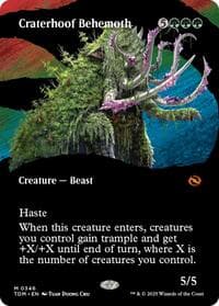 Craterhoof Behemoth (Borderless) from Tarkir: Dragonstorm