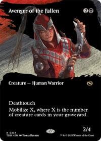 Avenger of the Fallen (Borderless) from Tarkir: Dragonstorm