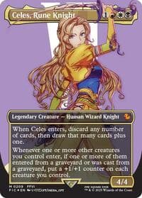 Celes, Rune Knight (Borderless) (Surge Foil) from Commander: FINAL FANTASY