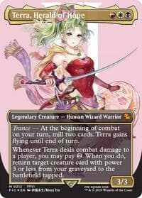 Terra, Herald of Hope (Borderless) (Surge Foil) from Commander: FINAL FANTASY