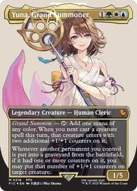 Yuna, Grand Summoner (Borderless) (Surge Foil) from Commander: FINAL FANTASY