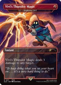 Vivi's Thunder Magic - Lightning Bolt from Secret Lair Drop Series