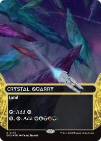 Crystal Quarry (0100) (Borderless) (Galaxy Foil) from Edge of Eternities: Stellar Sights