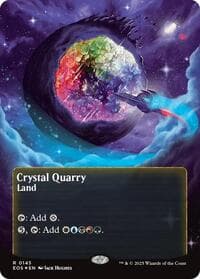 Crystal Quarry (0145) (Borderless) (Galaxy Foil) from Edge of Eternities: Stellar Sights