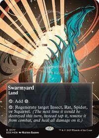 Swarmyard (0177) (Borderless) (Galaxy Foil) from Edge of Eternities: Stellar Sights