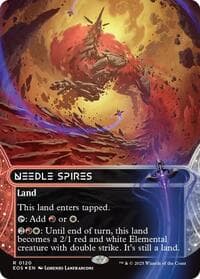 Needle Spires (0120) (Borderless) (Galaxy Foil) from Edge of Eternities: Stellar Sights