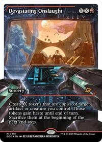 Devastating Onslaught (0387) (Showcase) (Fracture Foil) from Edge of Eternities