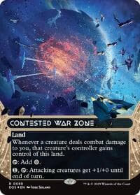 Contested War Zone (0098) (Borderless) (Galaxy Foil) from Edge of Eternities: Stellar Sights