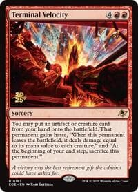 Terminal Velocity from Prerelease Cards