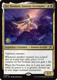 Syr Vondam, Sunstar Exemplar from Prerelease Cards