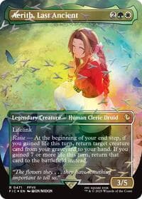 Aerith, Last Ancient (Borderless) (Chocobo Track Foil) from Commander: FINAL FANTASY