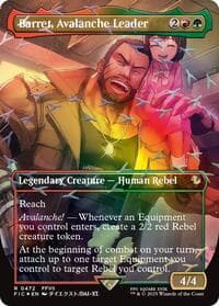 Barret, Avalanche Leader (Borderless) (Chocobo Track Foil) from Commander: FINAL FANTASY