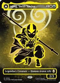 Aang, Swift Savior (Borderless) (Neon Ink Foil) from Avatar: The Last Airbender