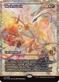 Meek Attack (0398) (Showcase) (Fracture Foil) from Lorwyn Eclipsed