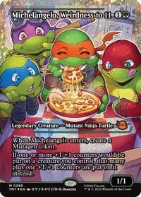 Michelangelo, Weirdness to 11 (Showcase) (Fracture Foil) from Teenage Mutant Ninja Turtles