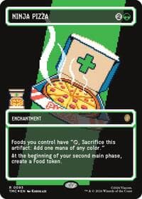 Ninja Pizza (Borderless) (Surge Foil) from Commander: Teenage Mutant Ninja Turtles