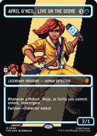 April O'Neil, Live on the Scene (Borderless) (Surge Foil) from Commander: Teenage Mutant Ninja Turtles