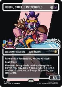 Bebop, Skull & Crossbones (Borderless) (Surge Foil) from Commander: Teenage Mutant Ninja Turtles