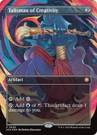 Talisman of Creativity (Borderless) from Commander: Secrets of Strixhaven