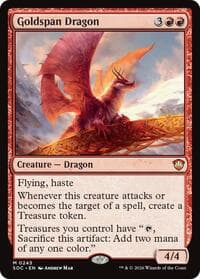 Goldspan Dragon from Commander: Secrets of Strixhaven