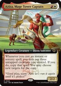 Aziza, Mage Tower Captain (Extended Art) from Secrets of Strixhaven