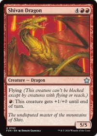 Shivan Dragon (0763) from Foundations