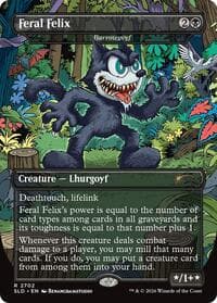 Feral Felix  - Barrowgoyf from Secret Lair Drop Series