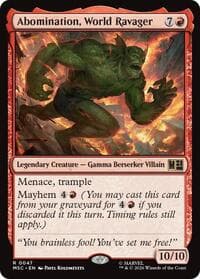 Abomination, World Ravager from Commander: Marvel Super Heroes