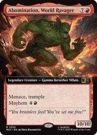 Abomination, World Ravager (Extended Art) from Commander: Marvel Super Heroes