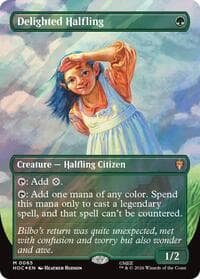 Delighted Halfling (Borderless) (Surge Foil) from The Hobbit: Eternal-Legal