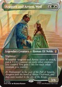Aragorn and Arwen, Wed (Borderless) (Surge Foil) from The Hobbit: Eternal-Legal