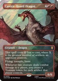 Cavern-Hoard Dragon (Borderless) (Surge Foil) from The Hobbit: Eternal-Legal