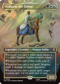 Aragorn, the Uniter (Borderless) (Surge Foil) from The Hobbit: Eternal-Legal