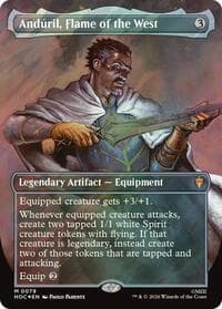 Anduril, Flame of the West (Borderless) (Surge Foil) from The Hobbit: Eternal-Legal