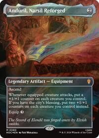 Anduril, Narsil Reforged (Borderless) (Surge Foil) from The Hobbit: Eternal-Legal