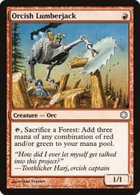 Orcish Lumberjack from Coldsnap Theme Deck Reprints