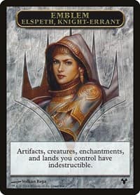 Emblem - Elspeth, Knight-Errant // Soldier Double-Sided Token from Magic Modern Event Deck